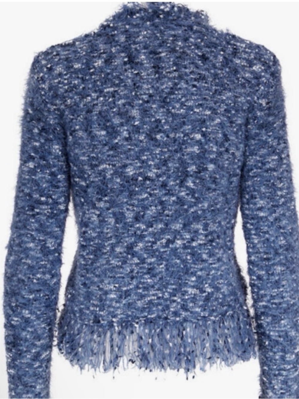 L'Agence Azure Blue Fuzzy Cardigan - Picture 7 of 11